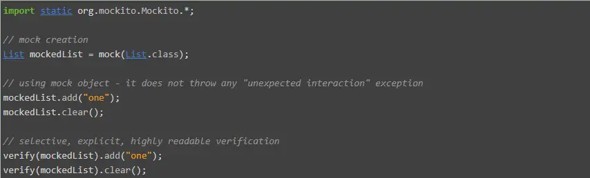 verify interactions
